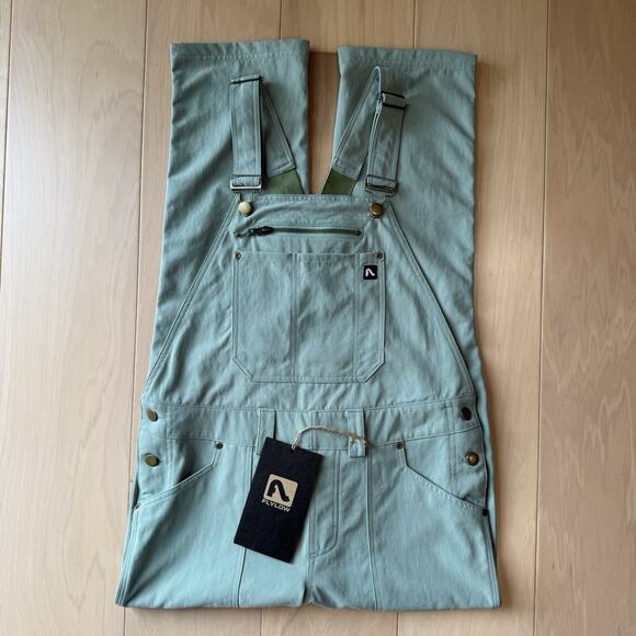 Flylow Trailworks Bib Women's XS Sage Green Outdoors Hunting - Picture 2 of 10